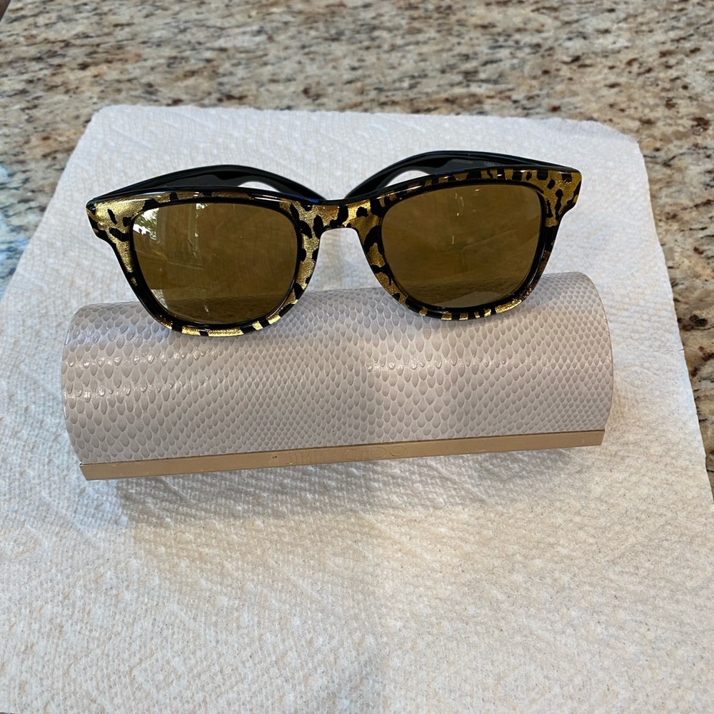 Carrera by Jimmy Choo in Gold Leopard